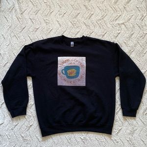 Gildan I Drink Coffee Like A Gilmore Girl Black Sweatshirt